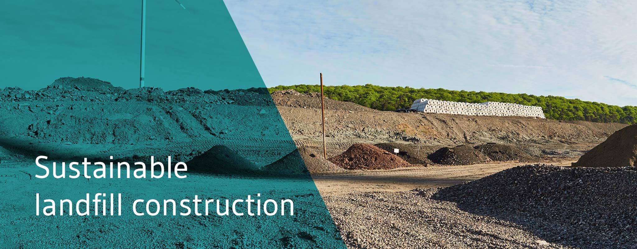 Production and supply of landfill construction materials